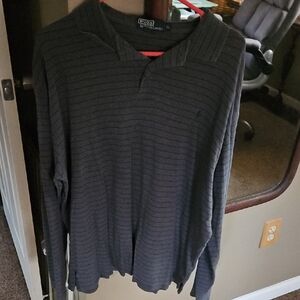 Ralph Lauren Charcoal Striped Polo Shirt